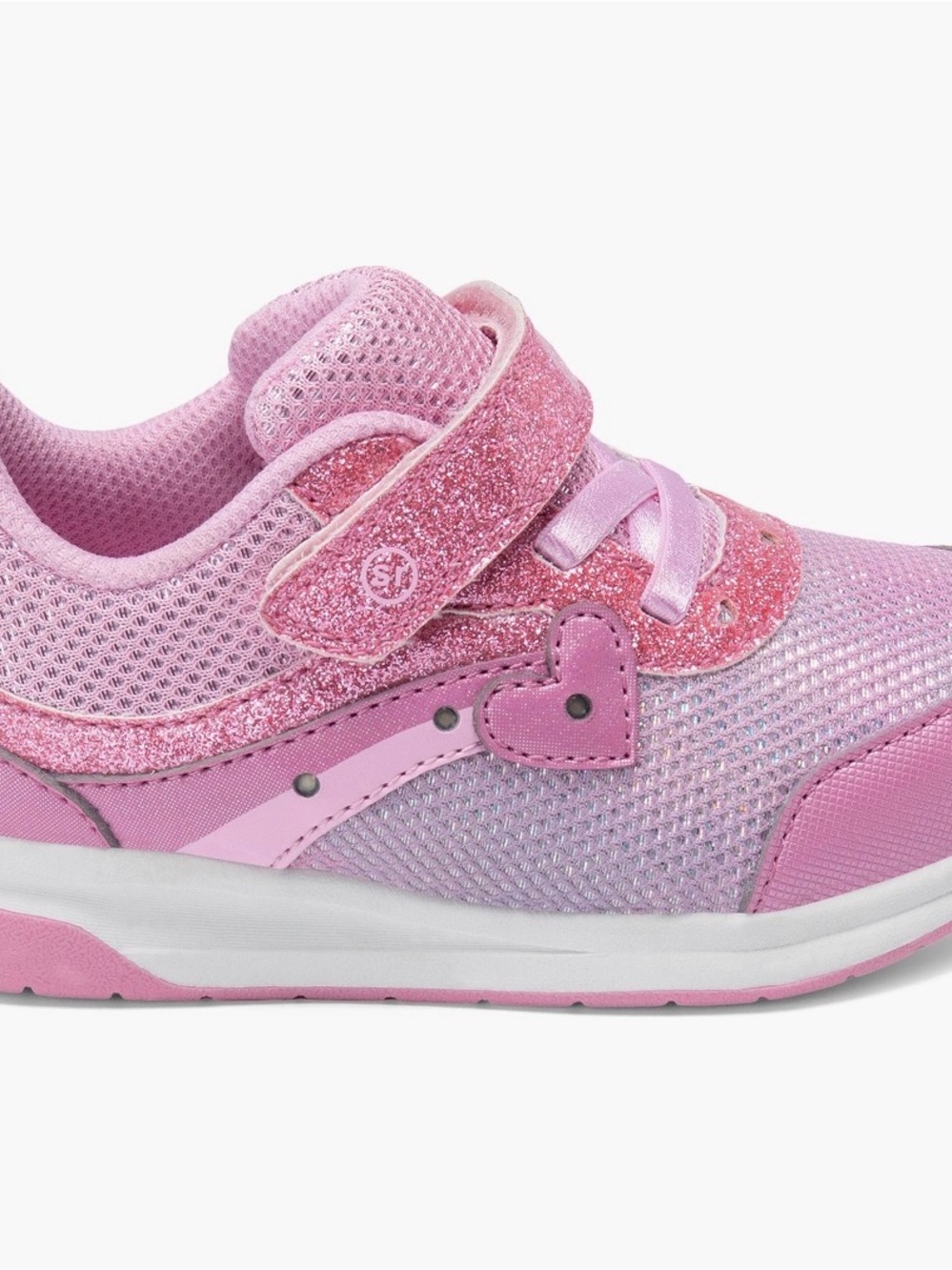 Stride-Rote Light Up Pink Glitter Heart Sneakers